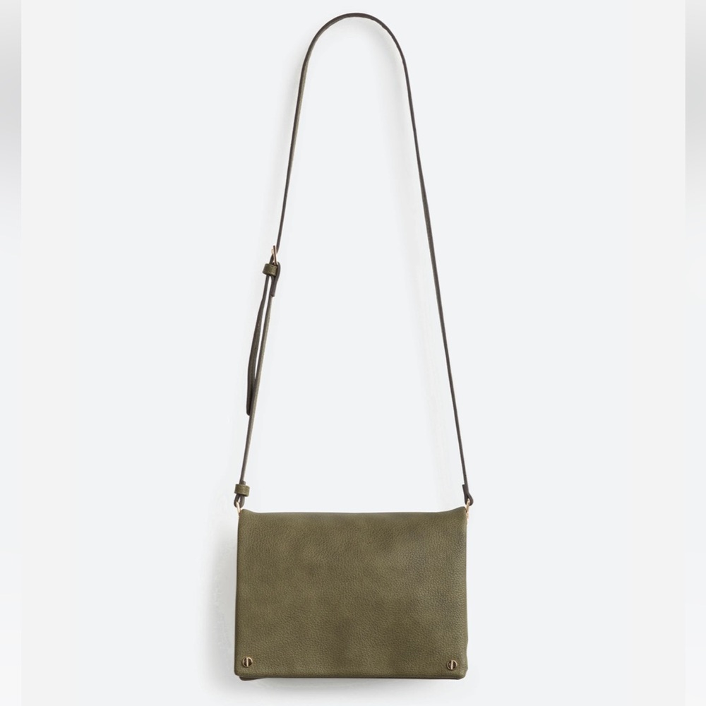 Demi Fold Over Vegan Leather Crossbody Bag